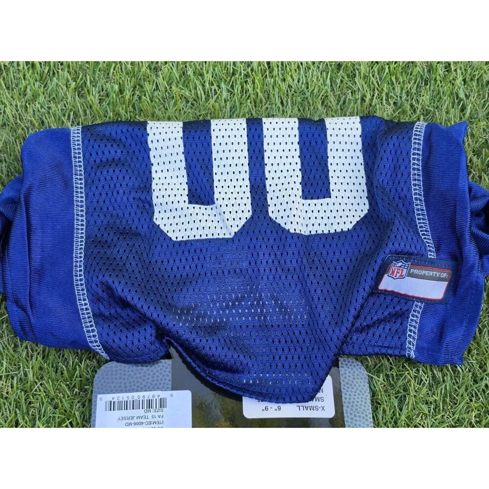 NY Giants Pet Wear Blue Team Jersey Size Medium 14